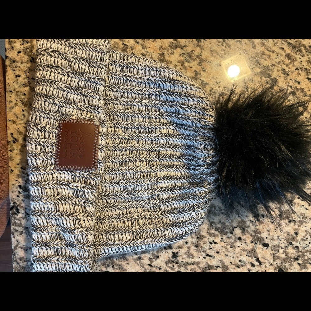 Love Your Melon beanie with detachable Pom Pom